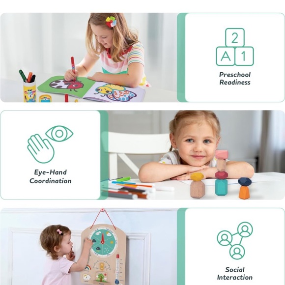 EarlyLearningToyBundle6in1 Box EducationalMontessoriPlaySetWooden Toddler🧒🏻Toy - Picture 5 of 10